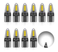 10pcs T10 W5W 194/168 2 SMD LED 7020 Backup Reverse Light Bulbs Compatible with Universal Signal Lights