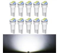 10Pcs T5 Led Bulbs W3W W1.2W Led Canbus Car Interior Lights Dashboard Gauge Warning Indicator Wedge Auto Instrument Cluster Lamp 12V white