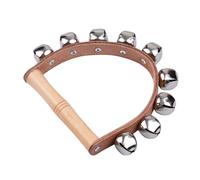 10pcs Tambourine Handbell Muscial Instrument 9 Jingle Bells Percussion With Wood Handle Children Toy For Kids