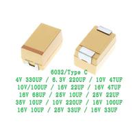 10PCS Tantalum Capacitor Type C 226 686 106 337 227 476 107 10UF 22UF 47UF 68UF 100UF 220UF 330UF 4V 6.3V 10V 16V 25V 35V C6032 EKFBQBGW(C 16V 33UF 336)