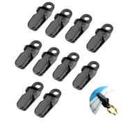 10Pcs Tarp Clips, 33x10x13mm/1.29x0.39x0.51inch Camping Awning Canopy Clamp Kit Tarp Lock Grip Snap Hangers Tighten Tool Tent Fastener Clips Holder, Pool Awning Cover Clip, Car Cover Clamp