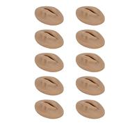 10pcs Tattoo Practice False Lips, Silicone 3D Lips with Teeth for Semi Permanent Tattoo Training, Easy Color Practice Anytime, Anywhere (Dark Skin Color)