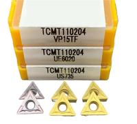 10PCS TCMT110204 VP15TF UE6020 US735 Carbide Blade External Turning Tool(TCMT110204 VP15TF)