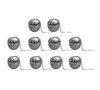 10Pcs Tea Strainer Mesh Balls for Steeping Various Teas and Spices with Chain Hooks