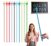 10Pcs Teacher Pointer Stick,Mini Pointy Hand Finger Pointers Teacher Multicolor Pointer for Teacher Classroom Elementary Kindergarten Supplies Reading Presentation Conference Training Speeches