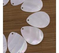 10PCS Teardrop Natural White Mother of Pearl Shell Jewelry Making Choose Size-20mmX30mm