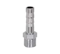10PCS Tee Y Shapped Reducer 4 6 8 10 12 14 16 19 mm Hose Barb Tail Chrome Plated Brass Pipe Fitting Connector Air Water Gas(Male,10mm Barb x 3l8 BSPP)