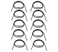 10Pcs Temperature Sensor Thermistor Temp Probe Transducer Cylindrical Head 500mm Compact High Sensitivity Measuring Range -25℃-125℃ Home Appliances (15K B3950)