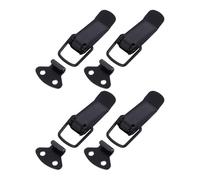 10pcs Tension Closure Latch Box Lid Cabinet Door Window Iron Toggle Clamp Spring Loaded Lock Hardware Black for Boxes v(9X3.2X0.5CM)