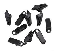 10PCS Tent Clips with Inverted Teeth for Windproof Fixing of Canopy, Awning and Tarp - Heavy Duty Plastic Pull Point Hook for Outdoor Camping, Black