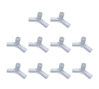 10Pcs Tent Pole Tee Connector, Pet Bed Pole Fixed Joints, 3-Way Connector Plastic Pipe Connector Elbow Right Angle Tee Corner Connector for Camping Tent(135 degrees tee)