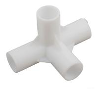 10pcs Tent Pole Tee Fitting Kit with 16mm I.D. for Straight Splice Connections in Camping Tents Canopy Structures and Indoor Storage Frames (90 degree cross)