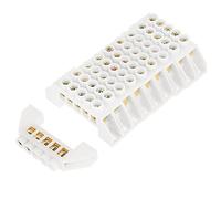 10pcs Terminal Block 5 Hole Bridge Design Electrical Distribution Wire Screw Brass Terminal Block Connectors