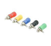 10pcs Terminal Blocks 4mm Amplifier Terminal Connector Binding Post Banana jack Mount 5 Colors(10red)