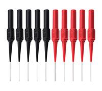 10PCS Test Back Probe Pins, 0.7mm Wire Piercing Probe Pin for 4mm Banana Socket Wire Piercing Automotive Car Repairing Electrical Testing (Red+Black)