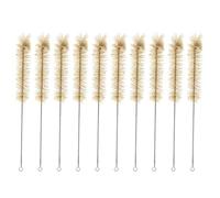 10Pcs Test Tube Brush Tube Bottle Wash Cleaning Brush Tan Bristles Radial Tip for Set Chemistry Test(S)