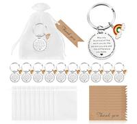 10PCS Thank You Keyring Set -Thank You Gifts with Organza Bags & Gratitude Cards,Ideal for Colleagues, Teachers, Nurses, Employees | Inspirational Gifts for Women, Positive Affirmation Gifts & Friends