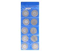 10PCS Thin Diamond Cutting Disc with Rod, Round Grinding Sanding Wheel Set, High Hardness Wear Wheels for Wood Metal Stone Glass, Compatible with Rotary and Pneumatic Too (50mm)