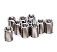 10Pcs Thread Adapters Sleeve,Threaded Insert Reducing Nut Stainless Steel Repair Insert Nut Reducer Conversion Fastener M8 Female and M12 Male Thread Conversion