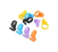 10pcs Thread Cutter Rings, Finger Ring Cutters with Safety Blade for Sewing Accessories Knitting Yarn Quilting Crafting Plastic Thimble Stitch Cutting Tool Set Mixed Color