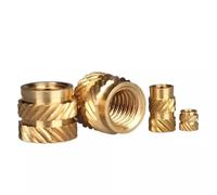 10Pcs Threaded Brass Inserts M2-M6 Heat Set Knurled Nuts for 3D Printing Thermoplastic Parts, Injection Molding, PCB Mounting and Secure Fixing in Most Plastic(M6x6x8(IdxLxOd))