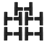 10pcs Three-Way Water Flow Adapter for Desk Waterfalls 13mm Pe Black