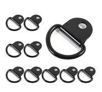 10Pcs Tie Down Anchor,Ties-Cown Anchors D Tie Down Rings Stainless Steel Heavy Duty,D Ring Cargo Trailer Anchor-Hook with Load 100kg for Securing Loads in Cars,Kayaks and Trailers