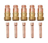 10pcs TIG Gas Lens 17GL332 and Collet Kit 10N24S 3/32" for WP-17, WP-18, WP-26 Stubby Torch