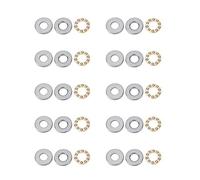 10pcs Tight Tolerance Thrust Ball Bearing Set | F9-20M / F10-18M / F12-21M | Miniature Steel Bearings for Machinery/Equipment Maintenance | High Speed & Low Friction (F12-21M 12 * 21 * 5mm)