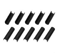 10pcs Tile Cutter Protective Sleeves for Manual Tile Cutters, U-Shaped Ceramic Putter Cover with Red Blue Black Plastic Guard, 45x12x10mm Replacement Parts for(10PCS Black)