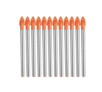 10PCS Tile Drill Bits, Tungsten Carbide 6mm Glass and Tile Drill Bit Set