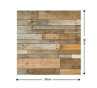 10pcs Tile Stickers, Light Brown Kitchen Bathroom Wall Tile Stickers Peel and Stick on Tile Transfers Covers Decals Self Adhesive Waterproof Vintage Mosaic Art (Brown E)