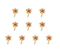 10Pcs Tiny Dried Flower Bouquets 10cm High for Wedding Party Table Centerpieces and Valentines Teacher Day Present Dried Flower Arrangement Set