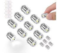 10pcs Tiny Mini LED Lights for Model Doll House, Battery Operated Miniature LED Lights with 5 Extra Spare Batteries for DIY Craft & Creative Party Small Dollhouse Decor (Cold White)