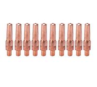 10Pcs Tip Copper Conductive Nozzles Welding Torch 8.8x40x1.2mm Good Thermal Conductivity Strong Structure M6 Integrated Thread Easy Installation High Temperature
