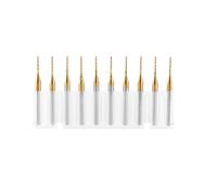 10pcs Titanium Coat Tungsten Carbide End Mill