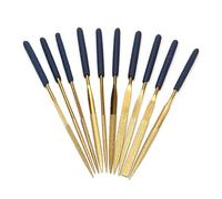 10Pcs Titanium Diamond Coating Needle Flat File Set Metal Working Tools