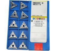 10PCS TNMG160402-HA Carbide Inserts, CNC Turning Blades for Aluminum Semi-Finishing, H01 Grade Cutting Tool