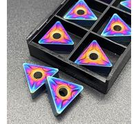 10pcs TNMG220404 TNMG220408 Nano Blue CNC Turning Tool TNMG 220404 Machine Accessories Blade Carbide Insert Cutting Tool(TNMG220408)