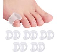 10pcs Toe Separators for Overlapping Toes, Gel Toe Separators, Silicone Pinky Toe Spacers, Little Bent Toe Cushions for Relieve Pressure & Preventing Rubbing, Soft and Gentle Bunion Correctors