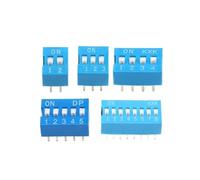 10PCS Toggle Switch 2.54MM Pitch DIP Dial The Code Switch 2P 3P 4P 5P 6P 8PIN Quick Switch Red Blue IDGTTLDF(Beige,6PIN)