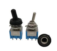 10Pcs Toggle Switch 6A 125VAC 6-Pin DPDT ON-ON Mini Toggle Switch Switches MTS-202 M126 + 10pcs Waterproof Cover