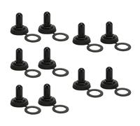 10Pcs Toggle Switch Covers, 12mm Waterproof Toggle Switch Rubber Cap Black Boot Cover for Switches (Type A)