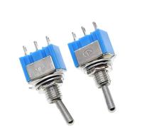 10Pcs Toggle Switch ON-OFF-ON/ON-OFF 3Pin 3 Position Latching MTS-103 MTS-102 AC 125V/6A 250V/3A Power Button Switch(MTS-103 ON-OFF-ON)
