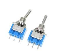 10Pcs Toggle Switch ON-OFF-ON/ON-OFF 3Pin 3 Position Latching MTS-103 MTS-102 AC 125V/6A 250V/3A Power Button Switch(MTS-103 ON-OFF-ON)