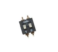 10PCS Toggle Switch Patch DIP Direct Dial The Code Switch 2P 4P 8PIN Quick Switch Black IDGTTLDF(2PIN)