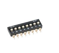 10PCS Toggle Switch Patch DIP Direct Dial The Code Switch 2P 4P 8PIN Quick Switch Black IDGTTLDF(8PIN)