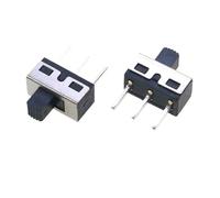10pcs Toggle Switch Single and Double Row In-line Horizontal Small Micr o Power Switch Sliding Position Fluctuation 2Gear / 3Gear(MSK-12C03)