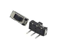 10pcs Toggle Switch Single Row 3ft 2 Gears Handle Environmental Protection 2*2 Vertical Pluggable Slide Switch