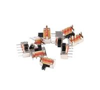 10PCS Toggle Switch SK12D07VG3 3MM Handle Height 1P2T Slide Switch Small Toggle Switch Side Foot Bracket